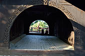 Myanmar - Mandalay, Shwe In Bin Kyaung a wonderful example of the Burmese unique teak architecture and wood-carving art. 